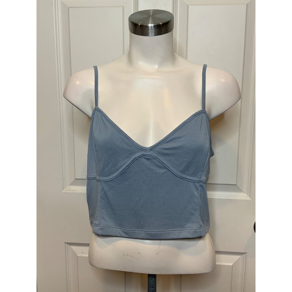 BCBG Max Azria Light Blue Cropped Tank Top NWT, Size XL